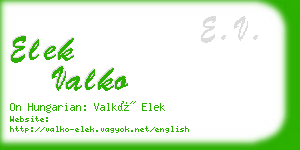 elek valko business card